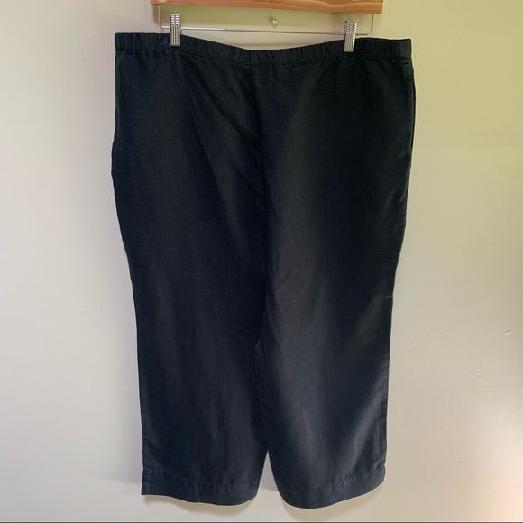 J Jill ~Love Linen Tall Black Pants - Picture 4 of 9